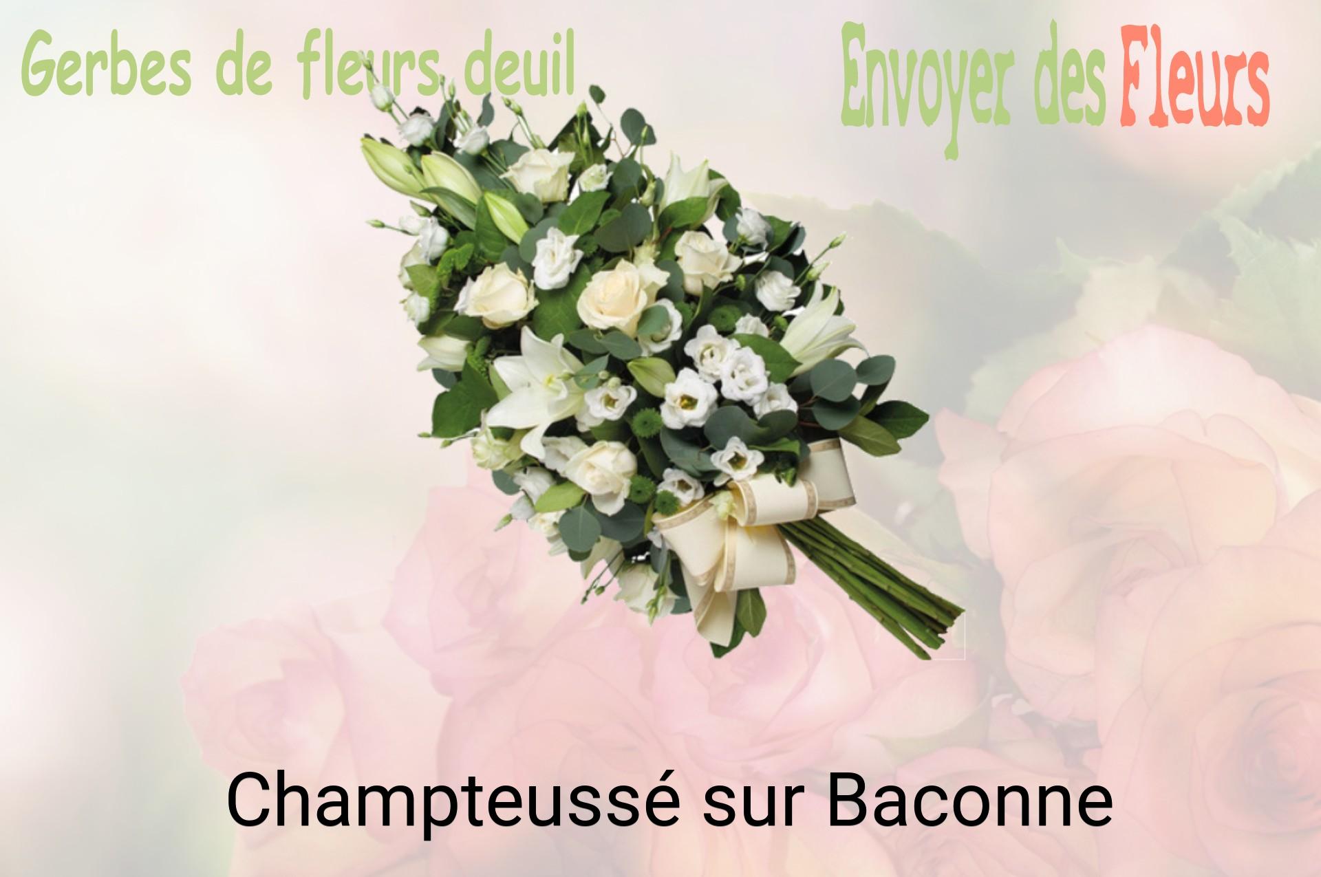 Gerbe de fleurs de deuil livrée à Champteussé-sur-Baconne